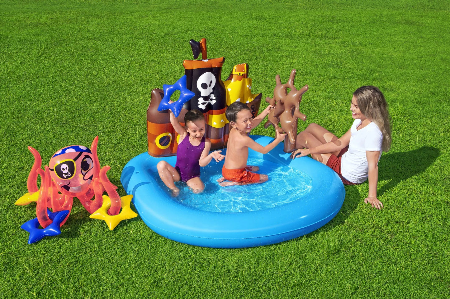 Bestway pripučiamas žaidimų baseinas Piratas 140x130x104cm B52211