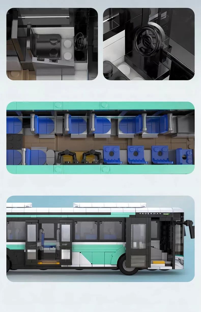 CaDA konstravimo kaladėlių rinkinys Miesto autobusas IVECO Transport Crossway