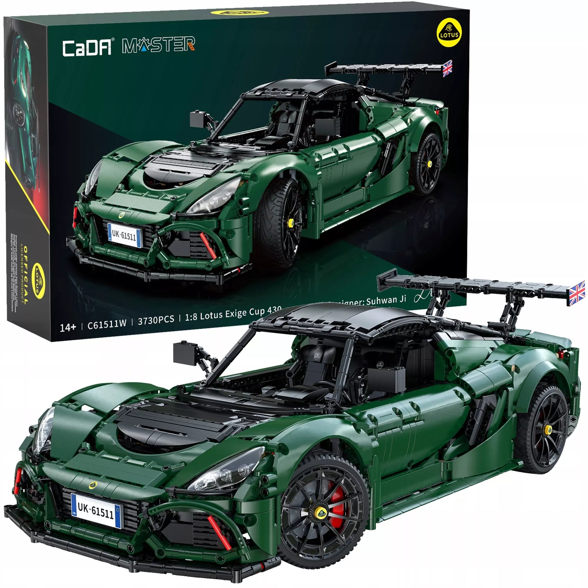 CaDA konstravimo rinkinys Lotus Exige Cup 430 1:8 automobilis