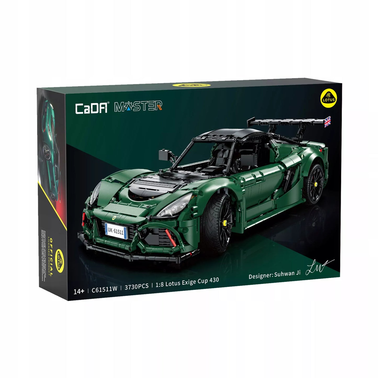 CaDA konstravimo rinkinys Lotus Exige Cup 430 1:8 automobilis
