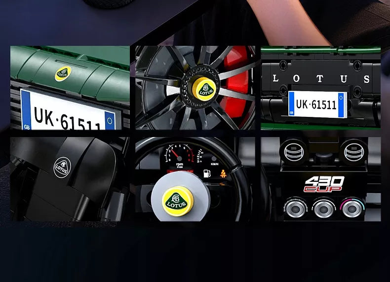 CaDA konstravimo rinkinys Lotus Exige Cup 430 1:8 automobilis
