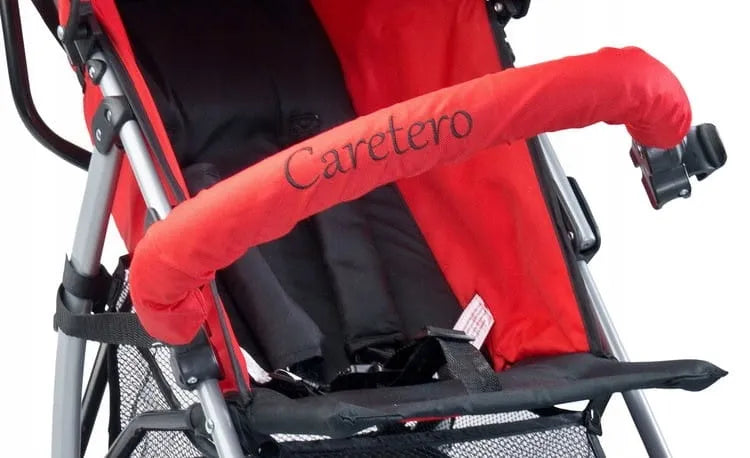 Caretero ALFA - lengvas ir manevringas skėtuko tipo sportinis vežimėlis kelionėms su apsaugine rankena