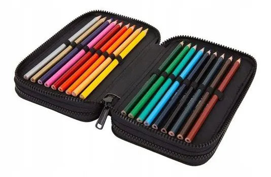 Coolpack trijų skyrių penalas su priedais Jumper 3 Daisy Black F067817