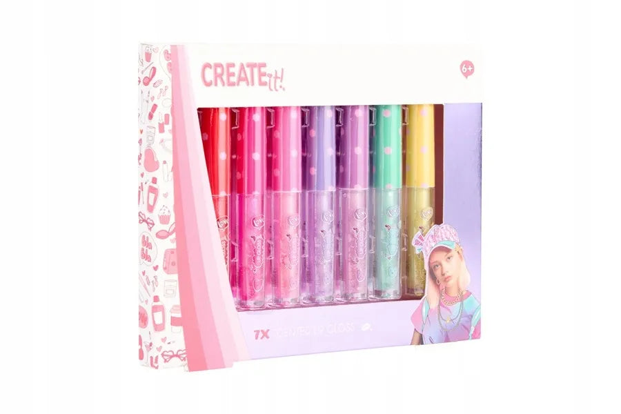 Create It! blizgantis lūpų dažų rinkinys, 7 vnt.