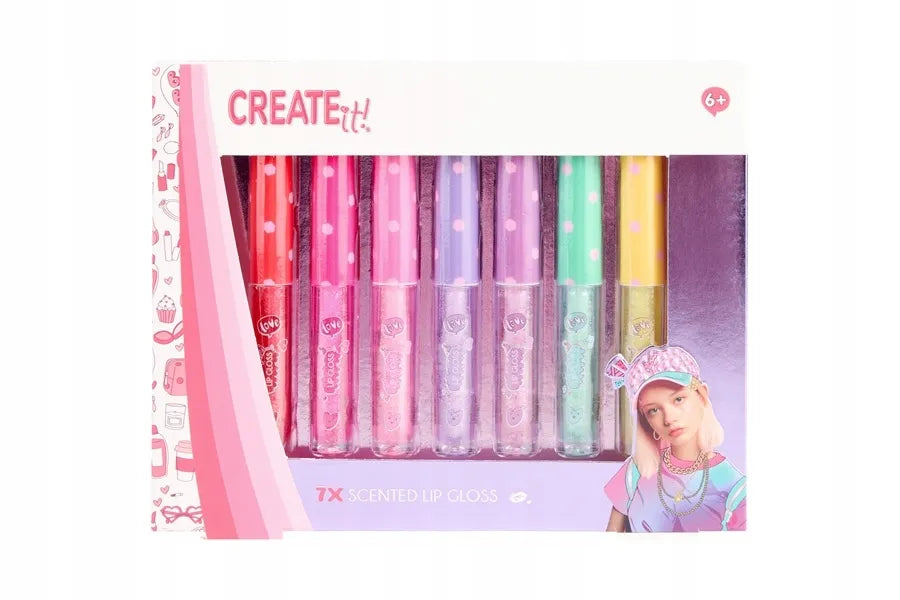 Create It! blizgantis lūpų dažų rinkinys, 7 vnt.