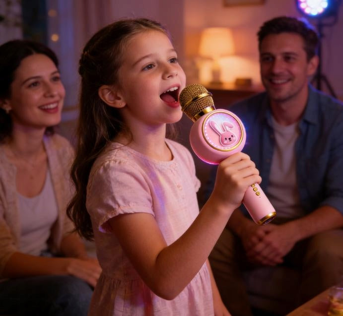 Belaidis Karaoke Mikrofonas Vaikams su Bluetooth ir Garsiakalbiu