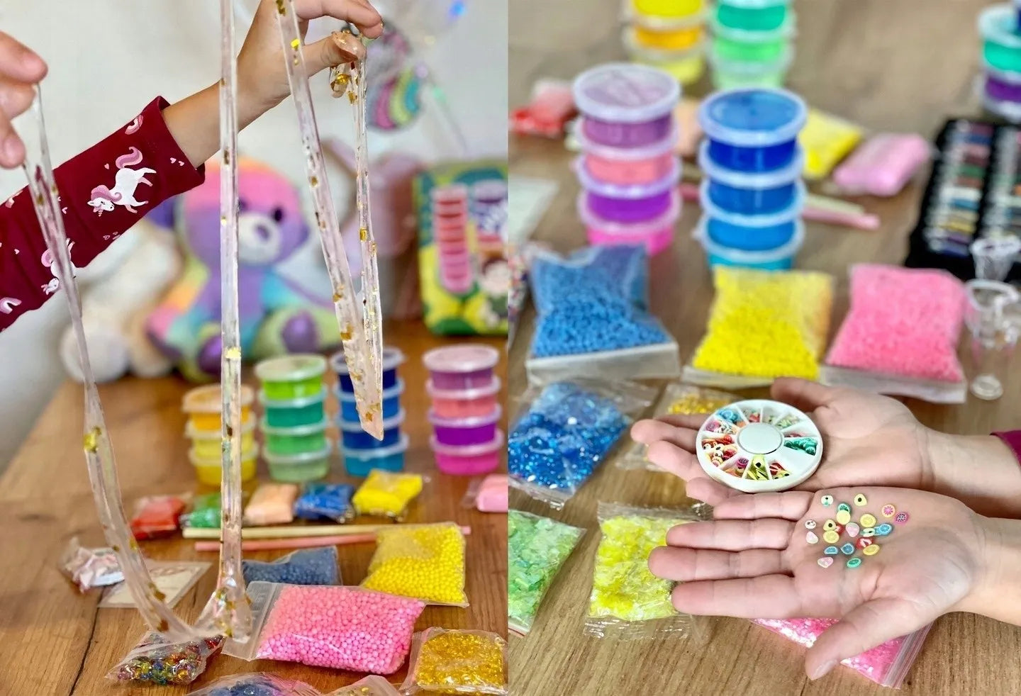 DIDELIS KŪRYBINIS SLIME RINKINYS VAIKAMS SU MIKSERIU – GAMINIMO FABRIKĖLIS