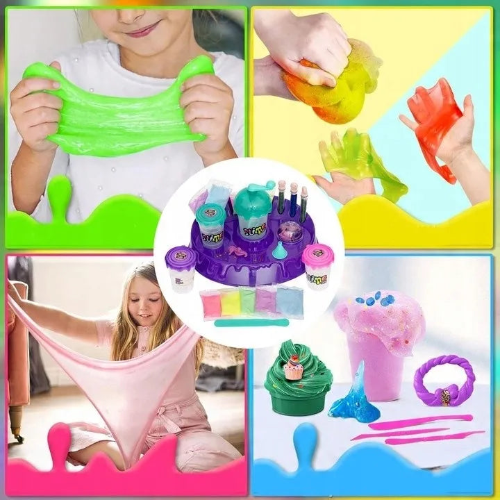 DIDELIS KŪRYBINIS SLIME RINKINYS VAIKAMS SU MIKSERIU – GAMINIMO FABRIKĖLIS
