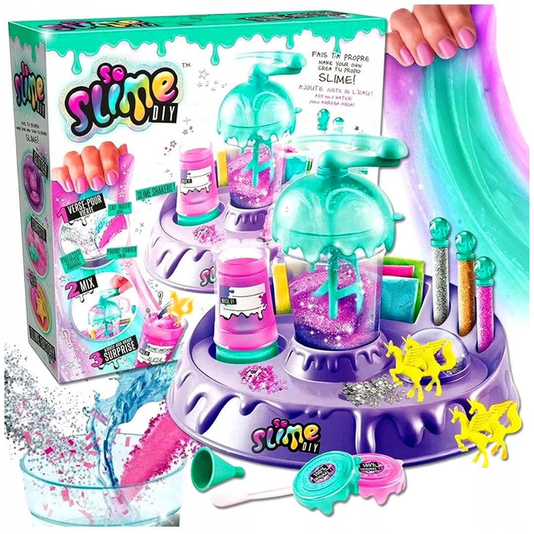 DIDELIS KŪRYBINIS SLIME RINKINYS VAIKAMS SU MIKSERIU – GAMINIMO FABRIKĖLIS