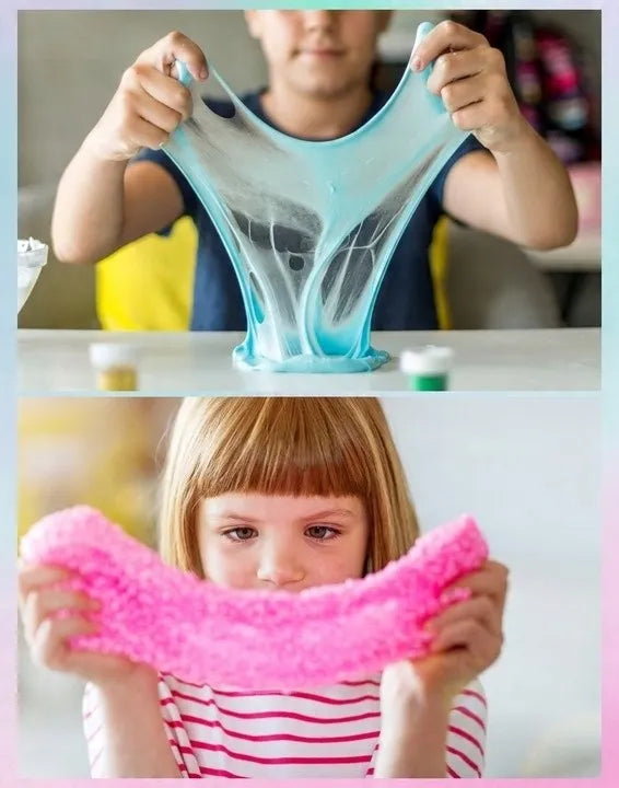 DIDELIS KŪRYBINIS SLIME RINKINYS VAIKAMS SU MIKSERIU – GAMINIMO FABRIKĖLIS