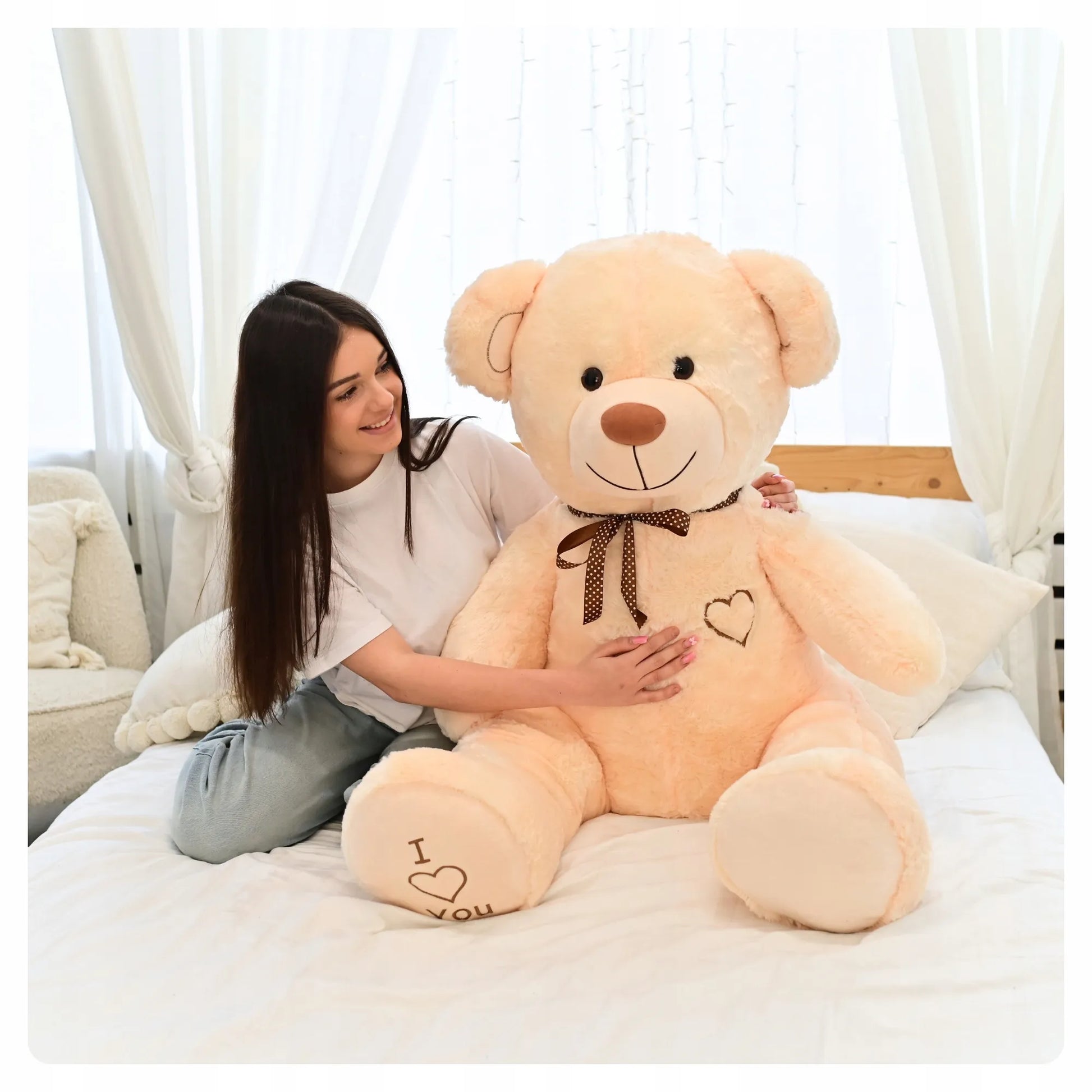 DIDELIS PLIŪŠINIS MEŠKINAS MASKOTĖ 160 cm. DIDELIS PLIŪŠINIS ŽAISLAS - SMĖLIO SPALVOS