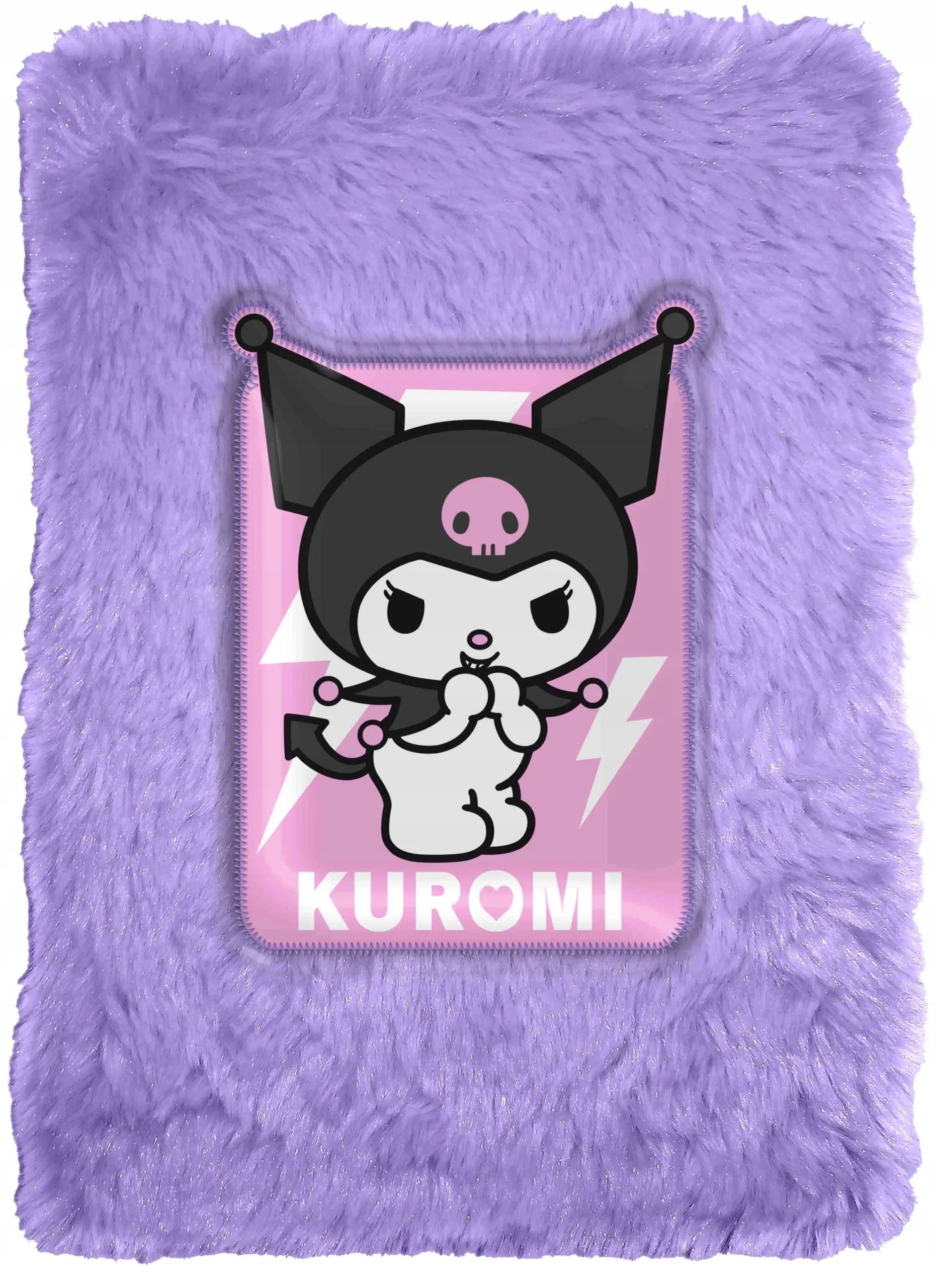 Dienoraštis / A5 / Užrašų knygelė / Pliušinis / Minkštas / Kuromi / Violetinis