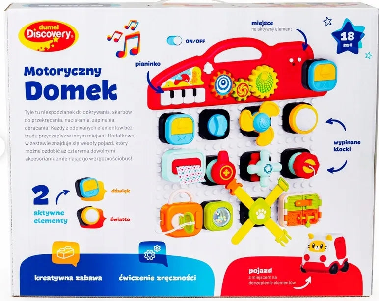 DUMEL lavinamasis žaislas motorikos namelis vaikams šviesa garsas 30816