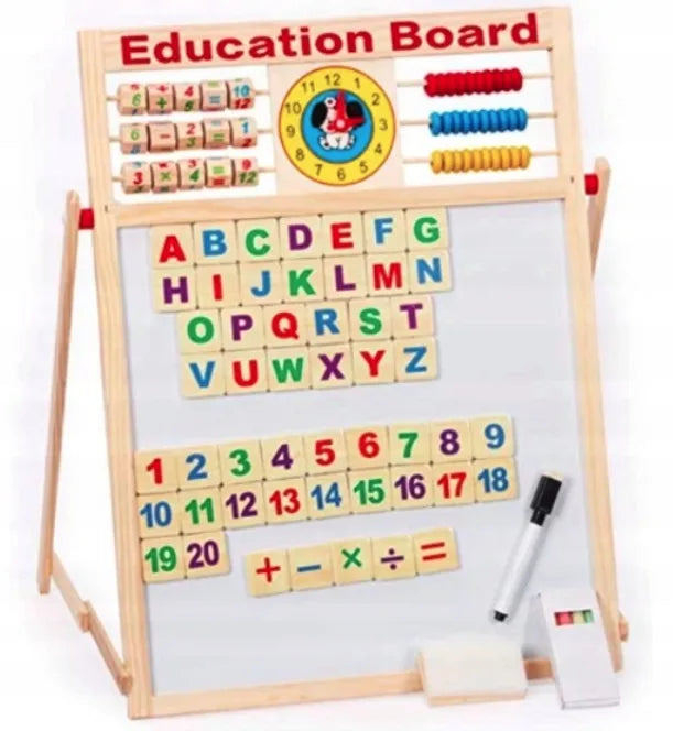 Dvipusis edukacinis daugiafunkcis 2in1 piešimo stovas