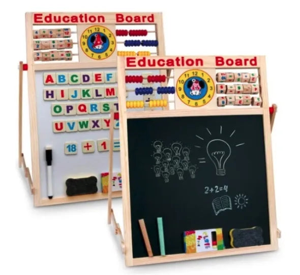 Dvipusis edukacinis daugiafunkcis 2in1 piešimo stovas