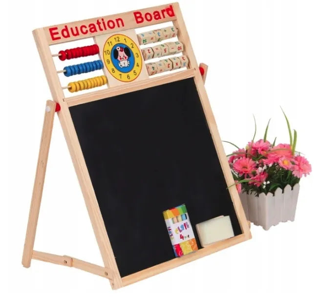 Dvipusis edukacinis daugiafunkcis 2in1 piešimo stovas