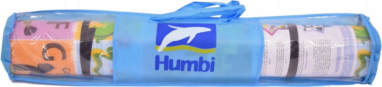 Dvipusis lavinantis putų kilimėlis Humbi, šachmatų lenta ir lenkiškas alfabetas, 150 x 100 cm, storas XL