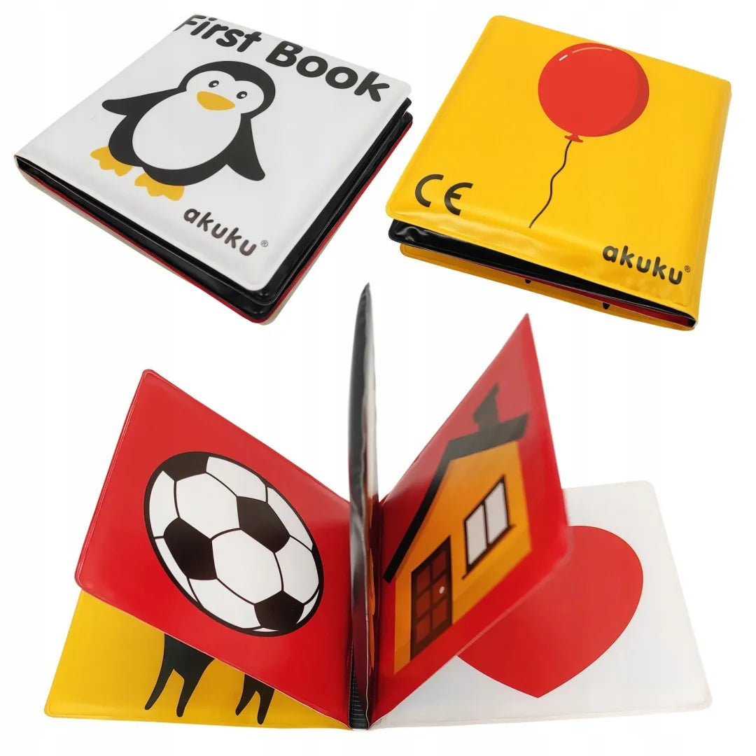 Edukacinė knygelė maudynėms Akuku First book 10 psl.