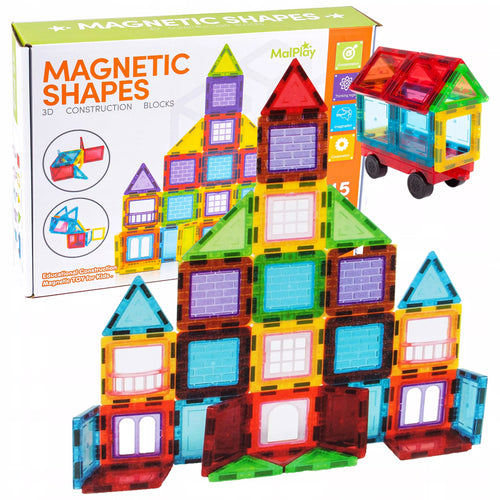 Edukacinės 3D magnetinės kaladėlės vaikams Malplay