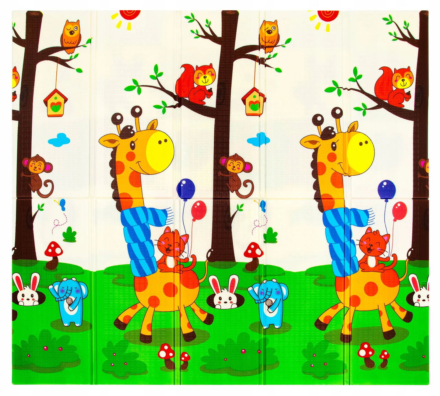 EDUKACINIS POROLONO KILIMĖLIS VAIKAMS SULANKSTOMAS DVIPUSIS DIDELIS 200X180 CM XPE