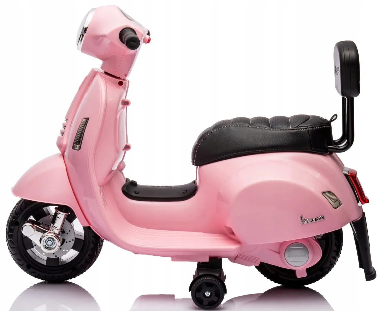 Elektrinis paspirtukas „Vespa“ vaikams su atlošu, rožinis