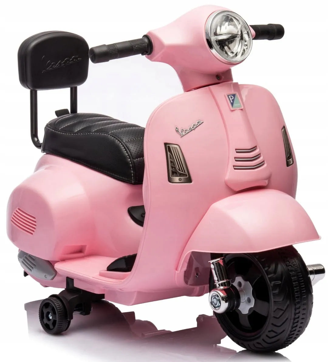 Elektrinis paspirtukas „Vespa“ vaikams su atlošu, rožinis