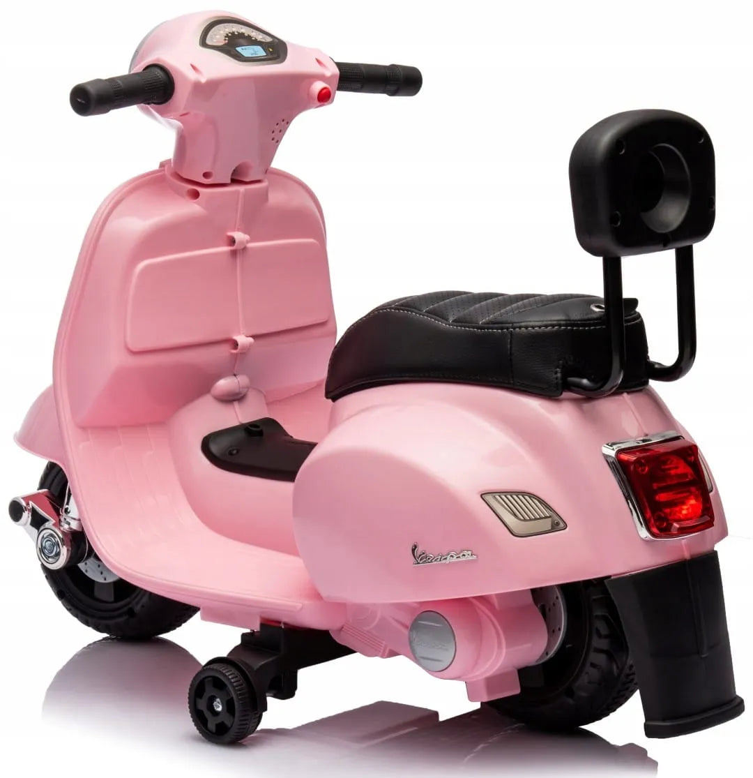 Elektrinis paspirtukas „Vespa“ vaikams su atlošu, rožinis