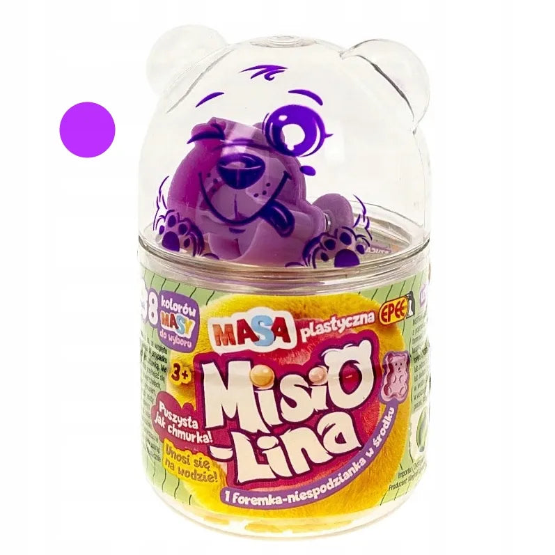 EPEE MISIOLINA 1 PAKUOTĖ VIOLETINĖS PLASTIKINĖS MASĖS + 1 FORMELĖ
