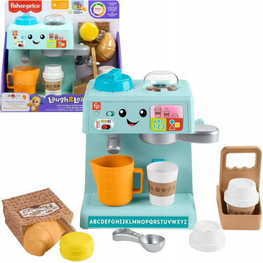FISHER-PRICE edukacinis interaktyvus kavos aparatas su šviesos ir garso efektais
