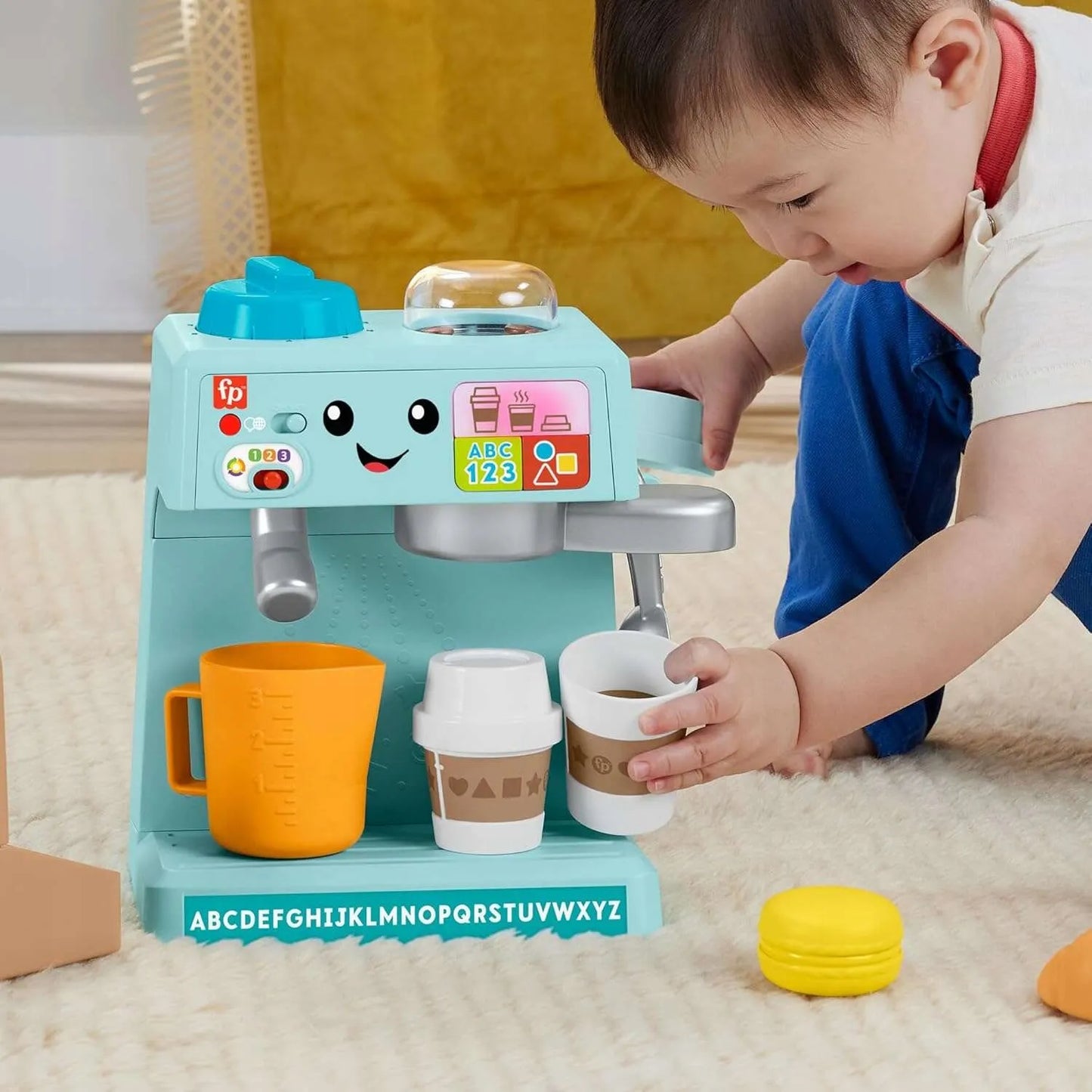 FISHER-PRICE edukacinis interaktyvus kavos aparatas su šviesos ir garso efektais