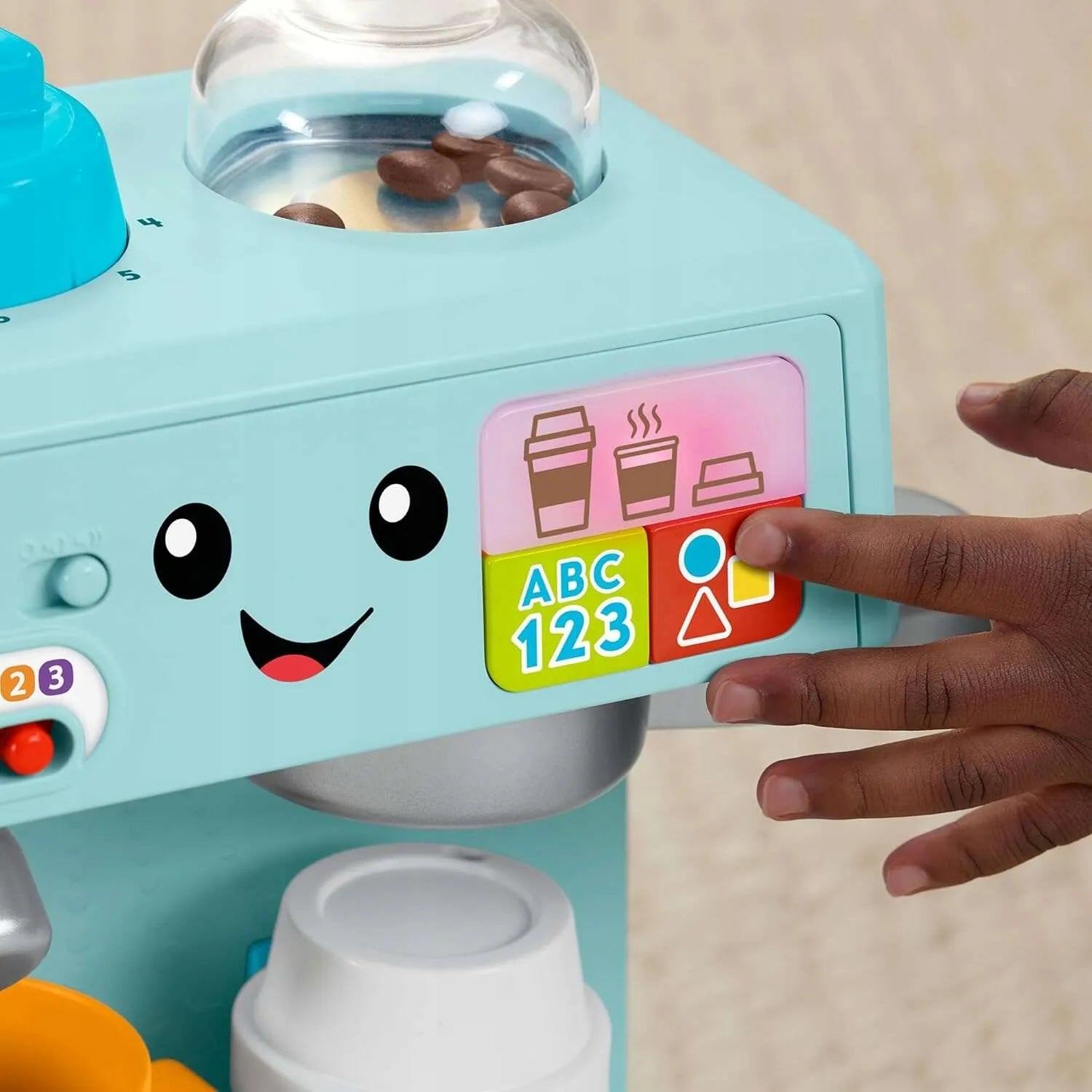 FISHER-PRICE edukacinis interaktyvus kavos aparatas su šviesos ir garso efektais