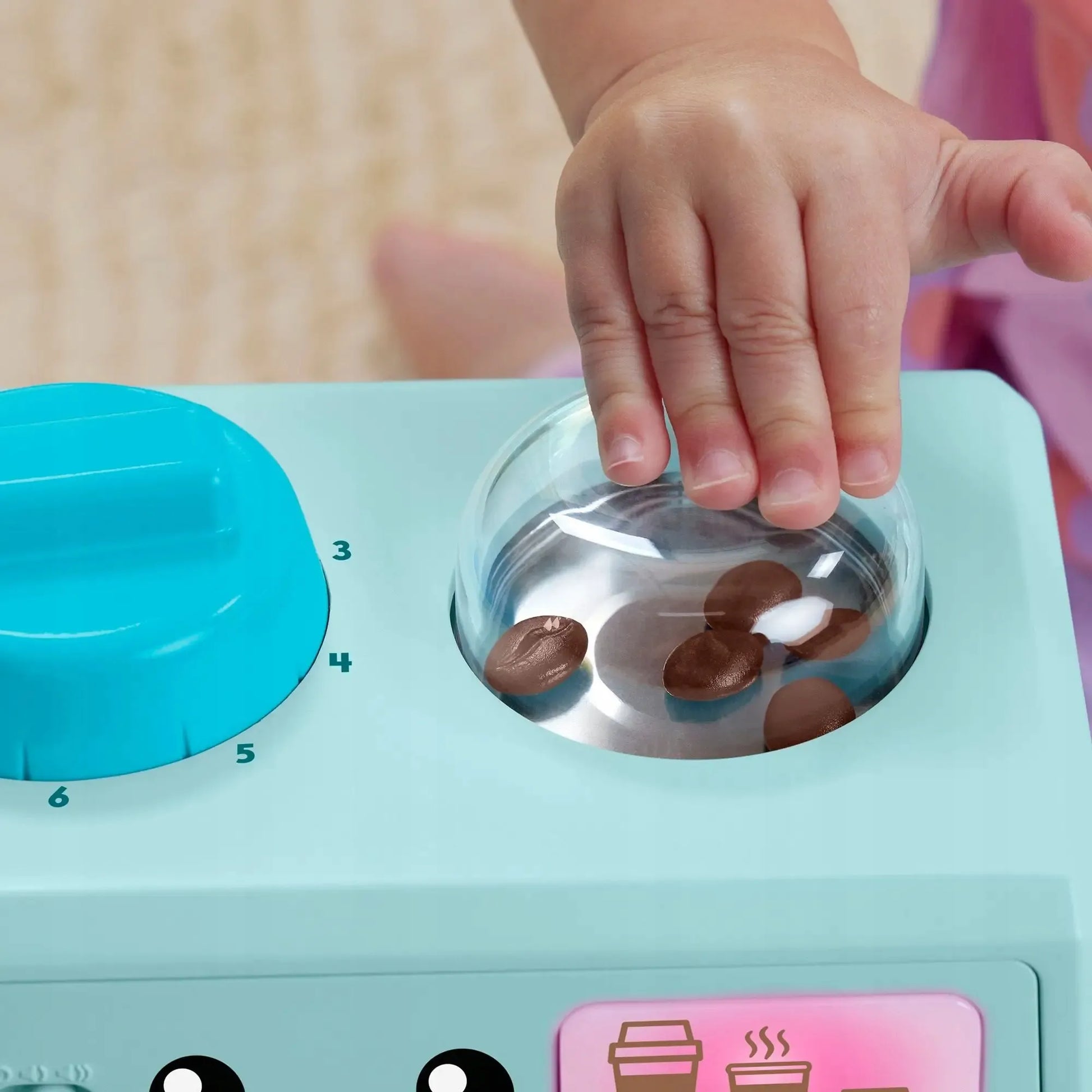 FISHER-PRICE edukacinis interaktyvus kavos aparatas su šviesos ir garso efektais