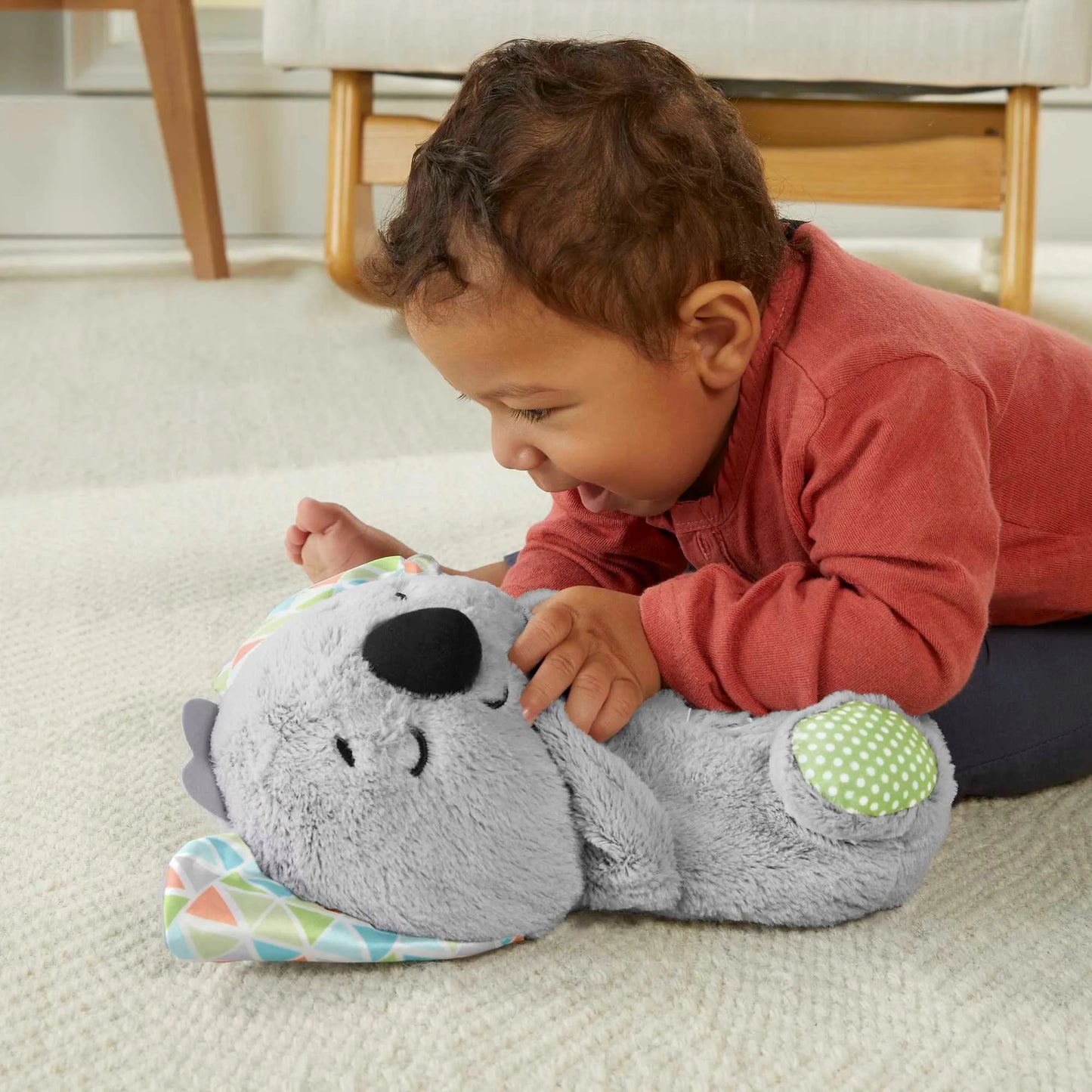 FISHER-PRICE mieganti koala – raminantis migdukas su garsais + kramtukas dovanų