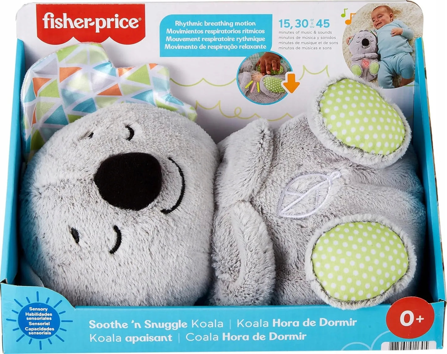 FISHER-PRICE mieganti koala – raminantis migdukas su garsais + kramtukas dovanų
