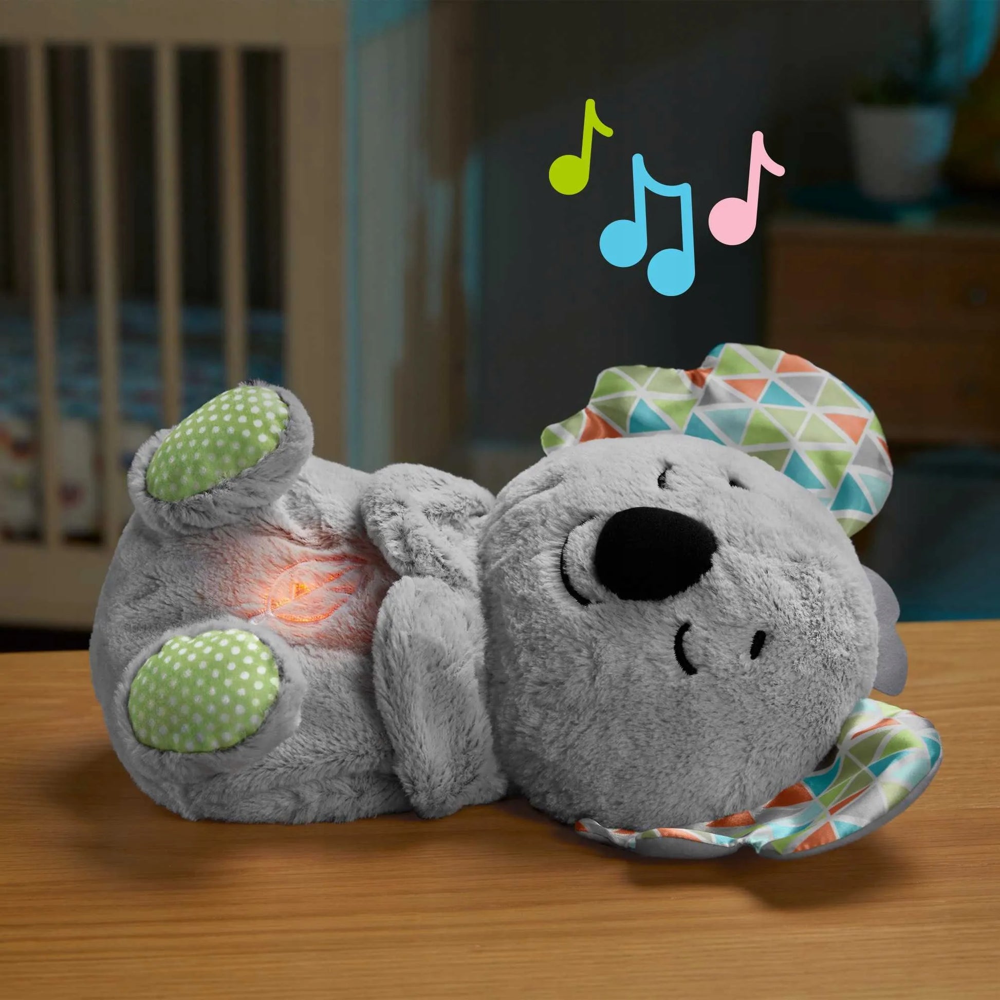 FISHER-PRICE mieganti koala – raminantis migdukas su garsais + kramtukas dovanų