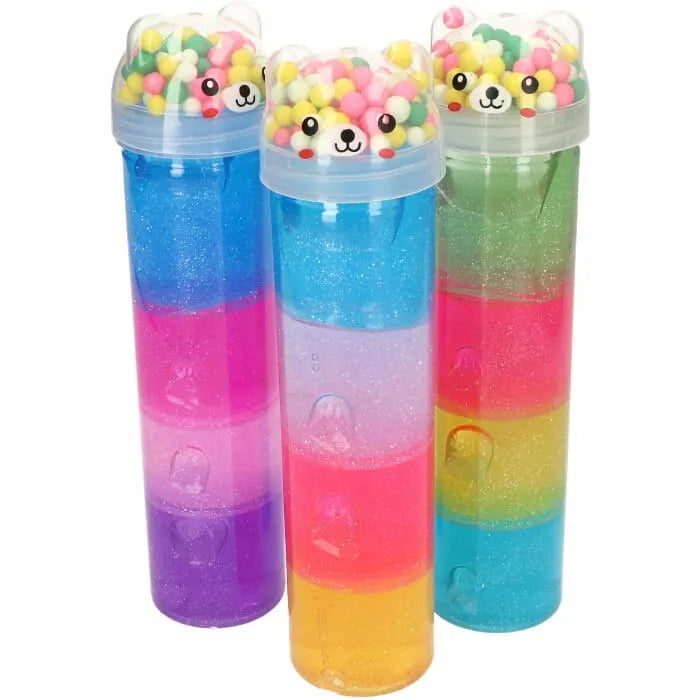GLUTEK SLIME XXL VAIVORYKŠTINIS SU BLIZGUČIAIS 4 SPALVŲ MIX 6VNT