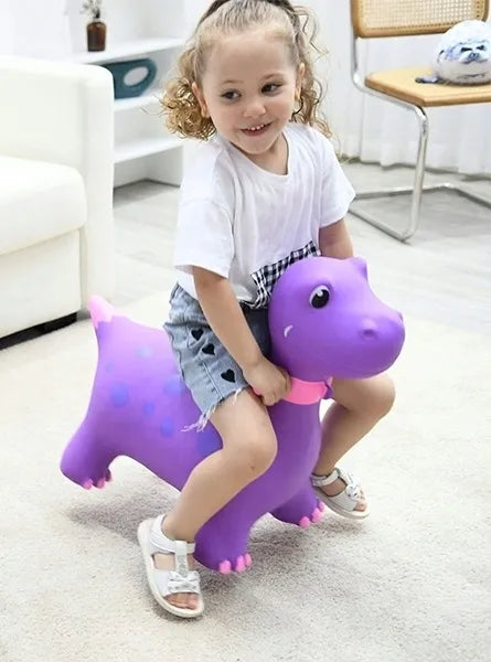 Guminis šokinėjimo žaislas dinozauras BestHurt 60 cm + pompa
