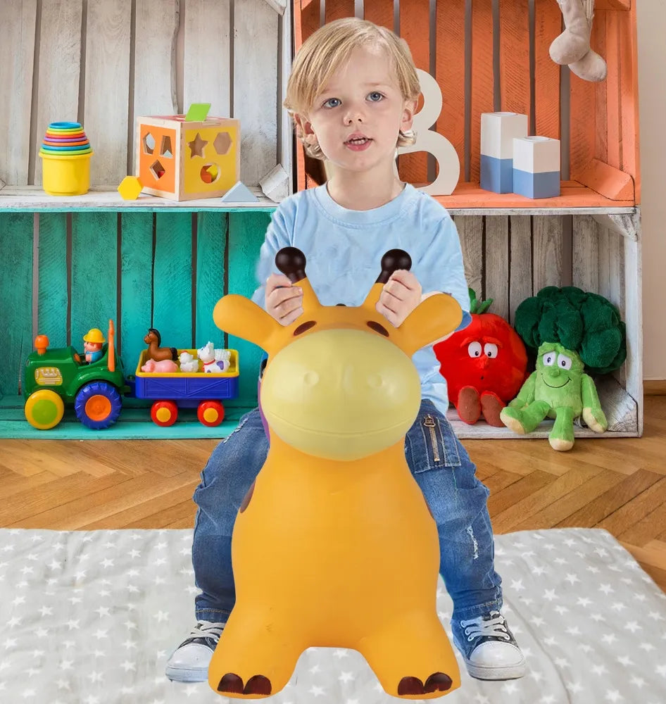 Guminis šokinėjimo žaislas žirafa MalPlay su pompa