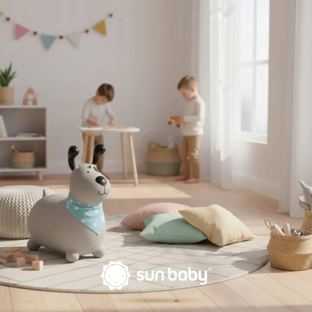 Guminis šokliukas vaikams su pompa REKSIO