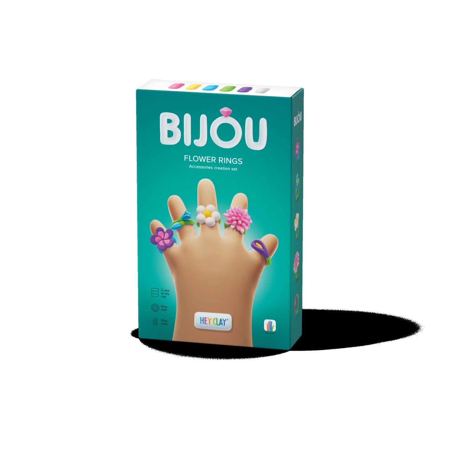 Hey Clay Bijou – gėlės formos žiedai