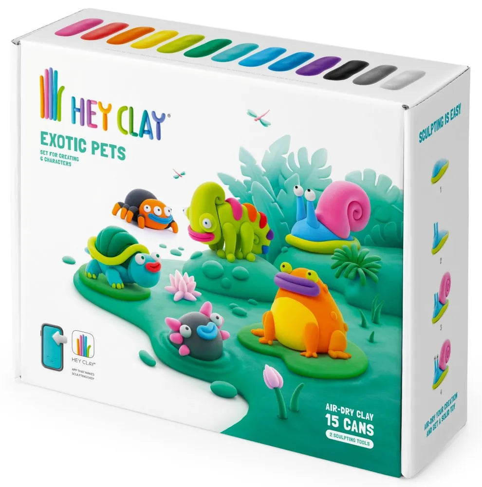 Hey Clay modelinas Egzotiniai gyvūnai kūrybinis rinkinys