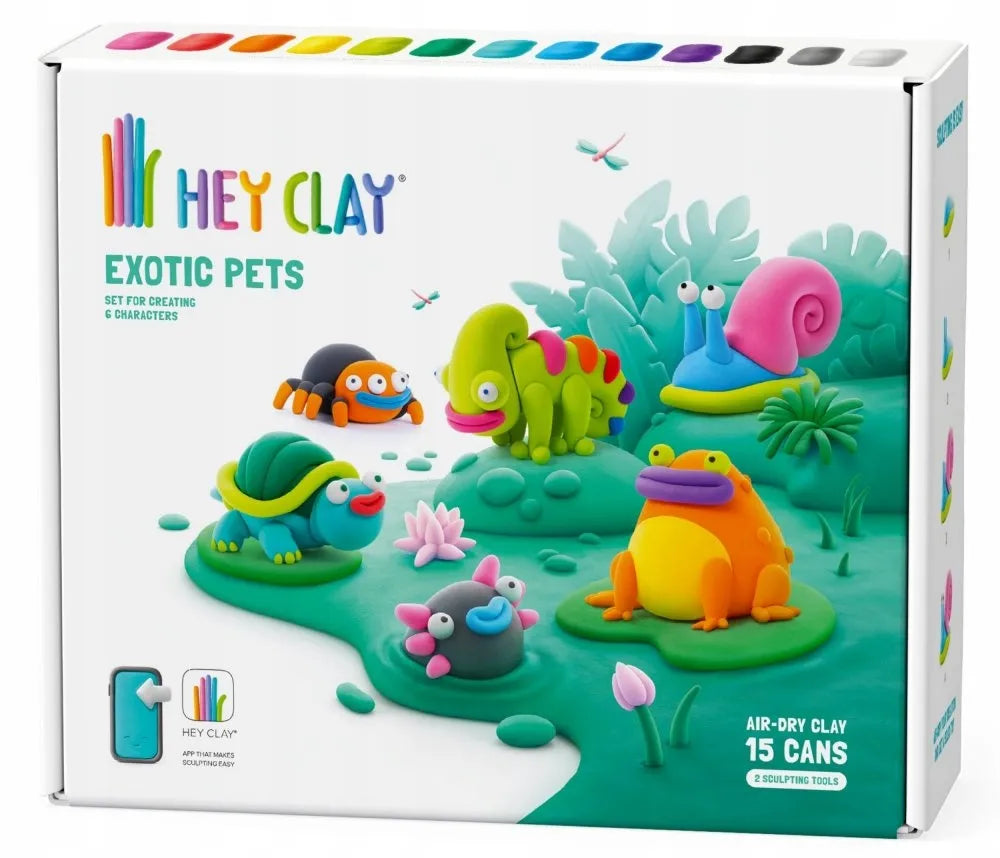 Hey Clay modelinas Egzotiniai gyvūnai kūrybinis rinkinys