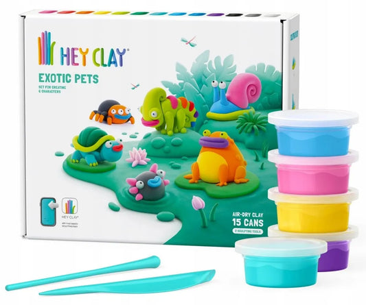 Hey Clay modelinas Egzotiniai gyvūnai kūrybinis rinkinys