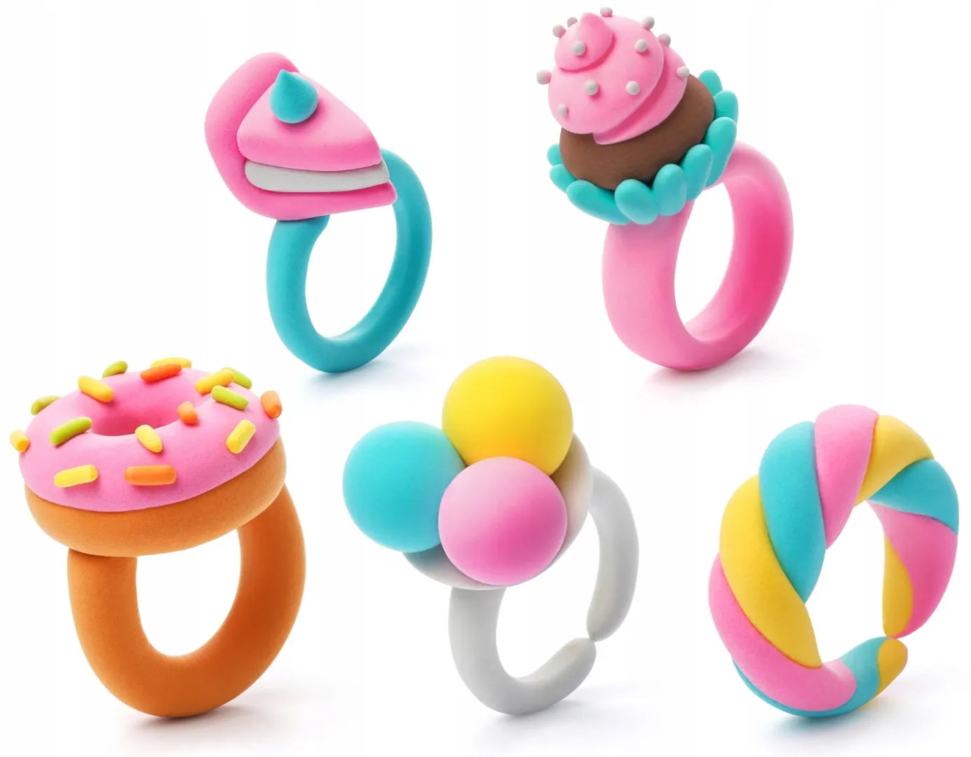 Hey Clay modelinas rinkinys Bijou Papuošalai Saldumynai Žiedai
