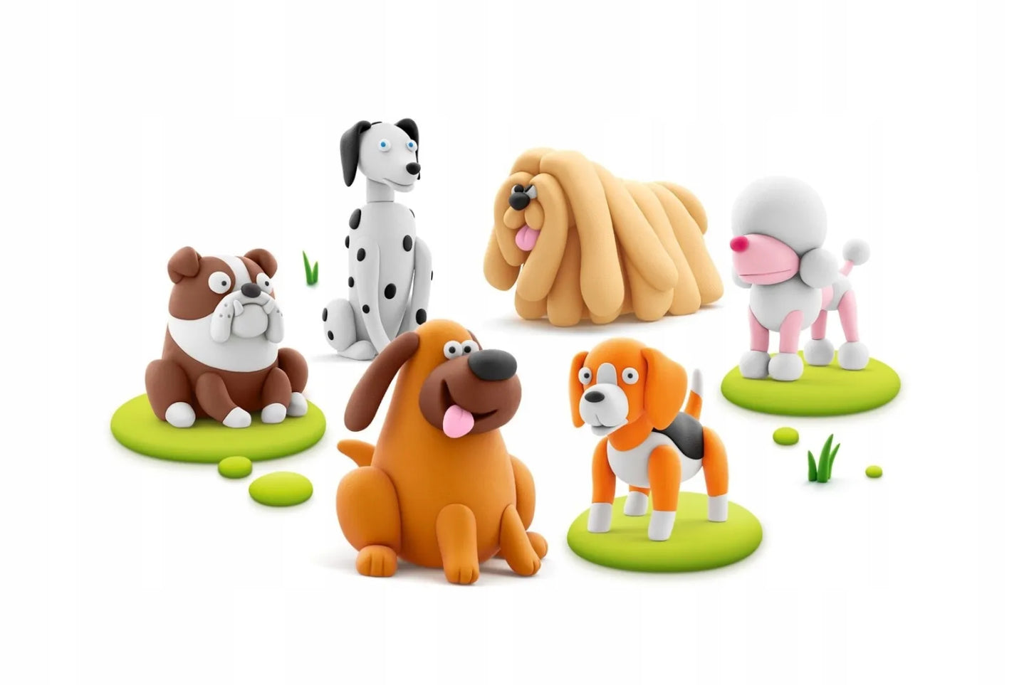 Hey Clay plastilino rinkinys Šuniukų draugai priedai HCL15030