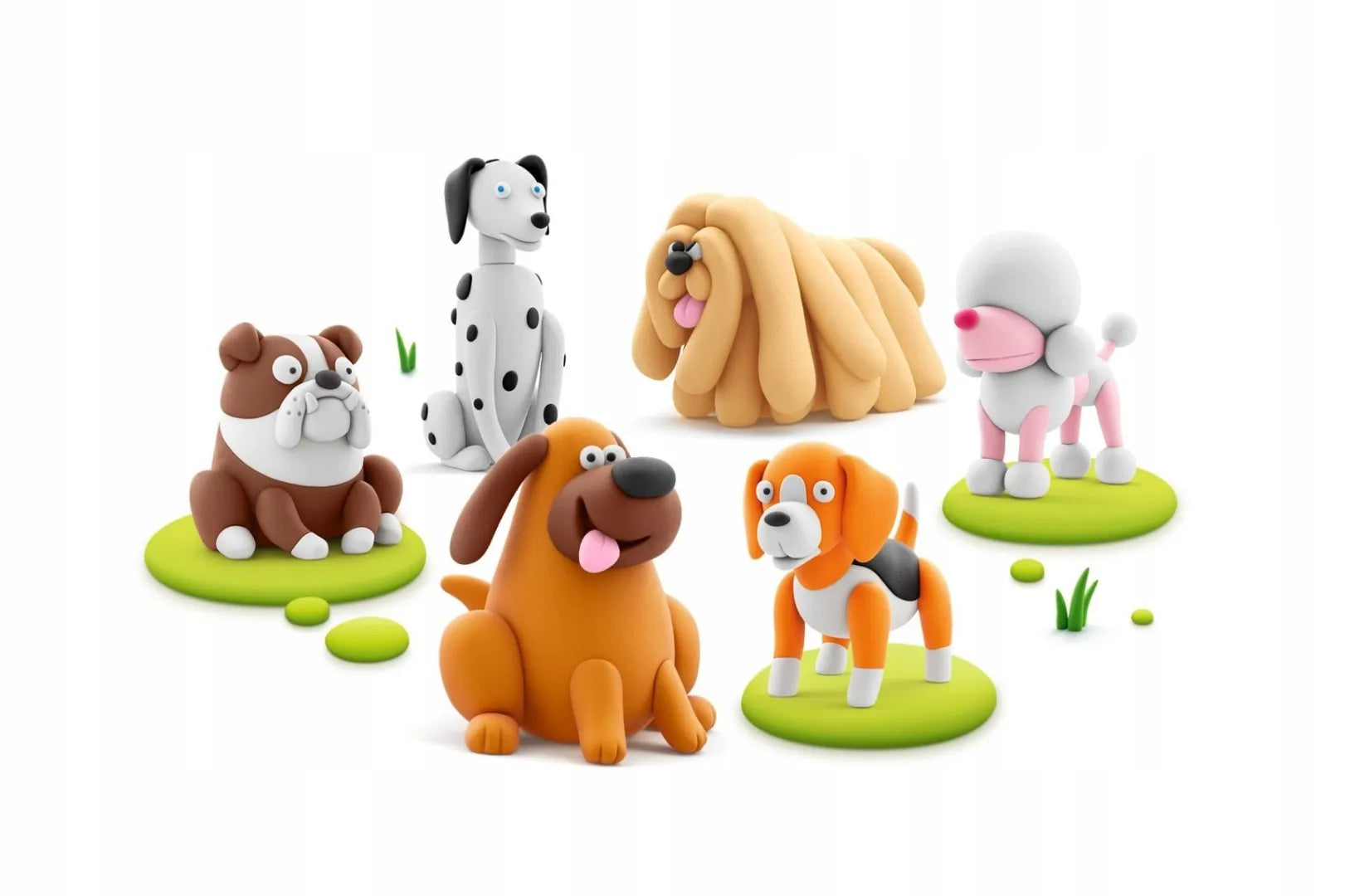 Hey Clay plastilino rinkinys Šuniukų draugai priedai HCL15030