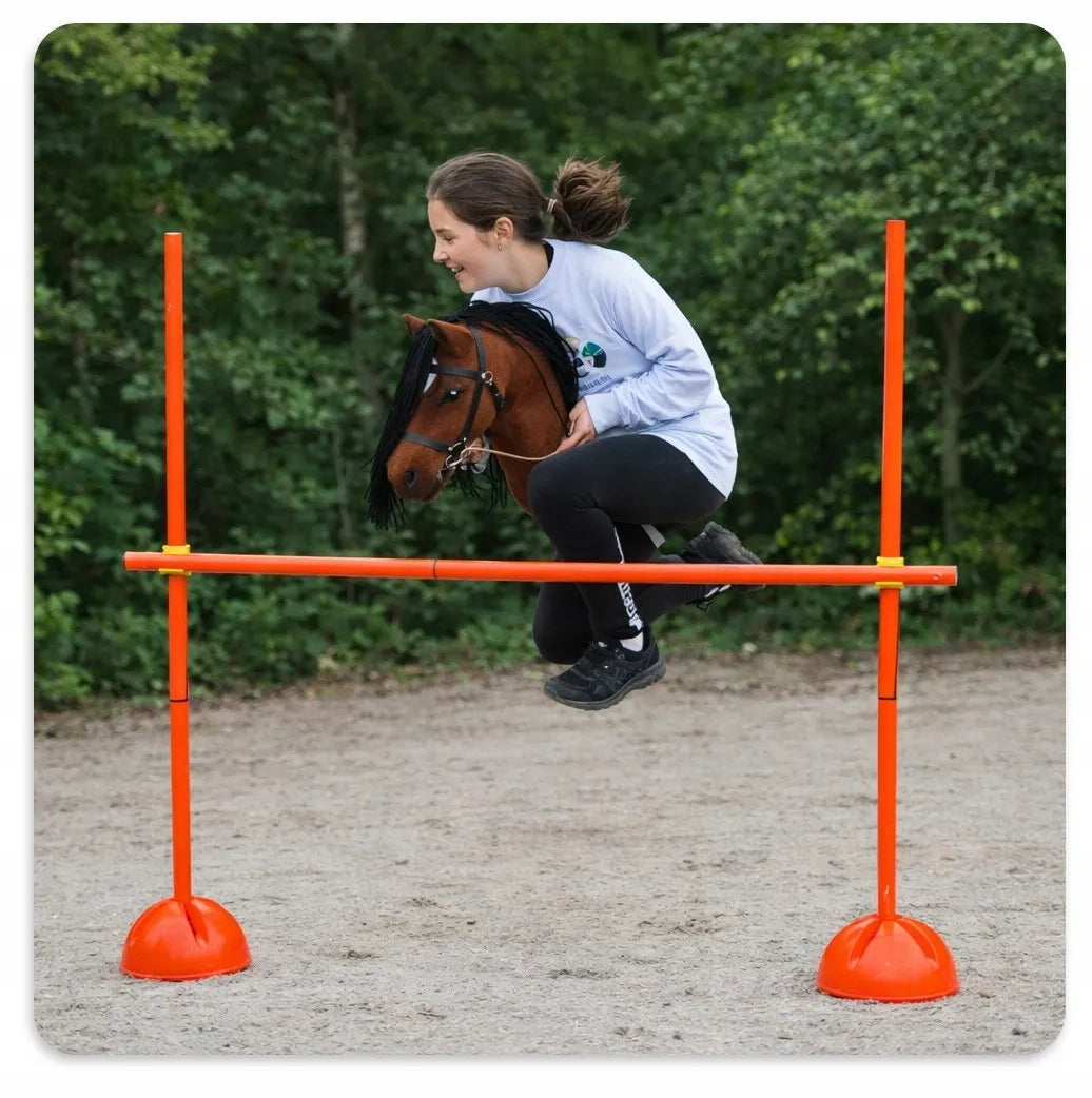 Hobby Horse kliūtis 120 cm reguliuojama treniruočių tvorelė žirgui ant lazdos
