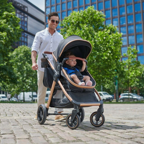 Daugiafunkcis 2 viename vaikiškas vežimėlis