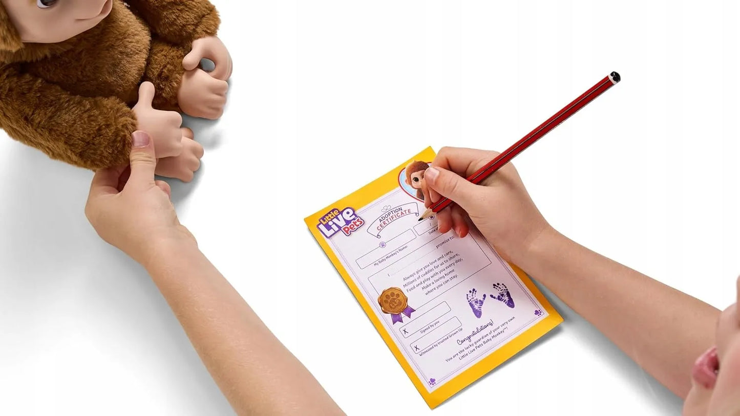 Interaktyvi beždžionėlė LITTLE LIVE PETS MANGO, čiulpianti nykštį