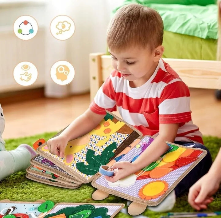 Interaktyvi Montessori sensorinė vystymosi knygelė žaislas